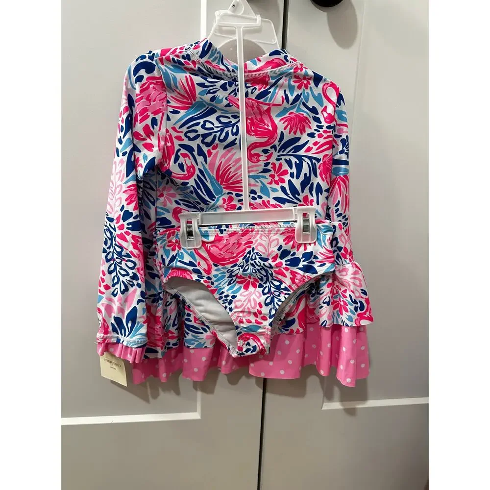 Cynthia Rowley 3-piece Flamingo Swimsuit